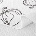 thumbnail image 5 of Erosebridal Line Pumpkin Quilt King, Harvest Season King Coverlet Set for Boys Girls, Black White, 3 Pieces 1 Bedspread and 2 Pillowcases, 5 of 7
