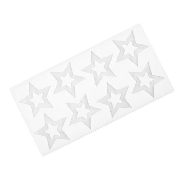 GOOHOCHY Silicone Star Shaped Mold for DIY Candy Chocolate Baking White Color Efficient and Practical 5 Stars