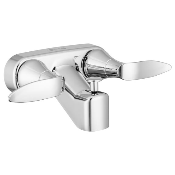 Dura Faucet DF-SA110LH-CP Tub Faucet  4"Wall Mnt Pull-Up Diverter Chrome Plastic