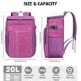 thumbnail image 2 of Psychedelic Trippy Style Cooler Backpack - 20L Leakproof Insulated Backpack with Abstract Geometric Pattern for Beach & Outdoor, 2 of 5