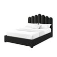 thumbnail image 2 of Inspired Home Annastasia Velvet Full Platform Bed with Lift Mechanism, Black, 2 of 8