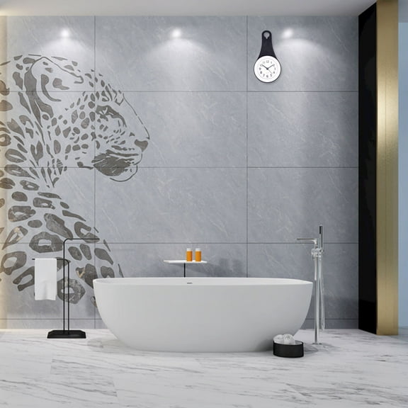 Supvox Bathroom Waterproof Wall Clock with Suction Cup for Home Decoration 1Pcs