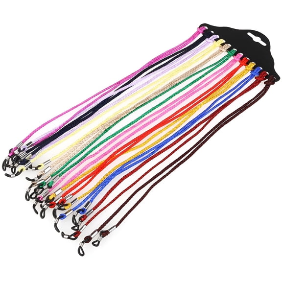TELOLY Non-Slip Eyeglass Cord, 12Pcs Nylon Reading Sunglass Neck Strap, Braided Eyewear Retainer Rope Holder