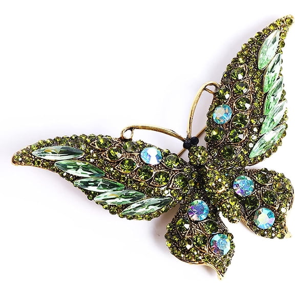 LINLIN Butterfly Brooch Pins, Crystal Swan Brooch Animal Brooch Rhinestone Brooch for Women Decoration