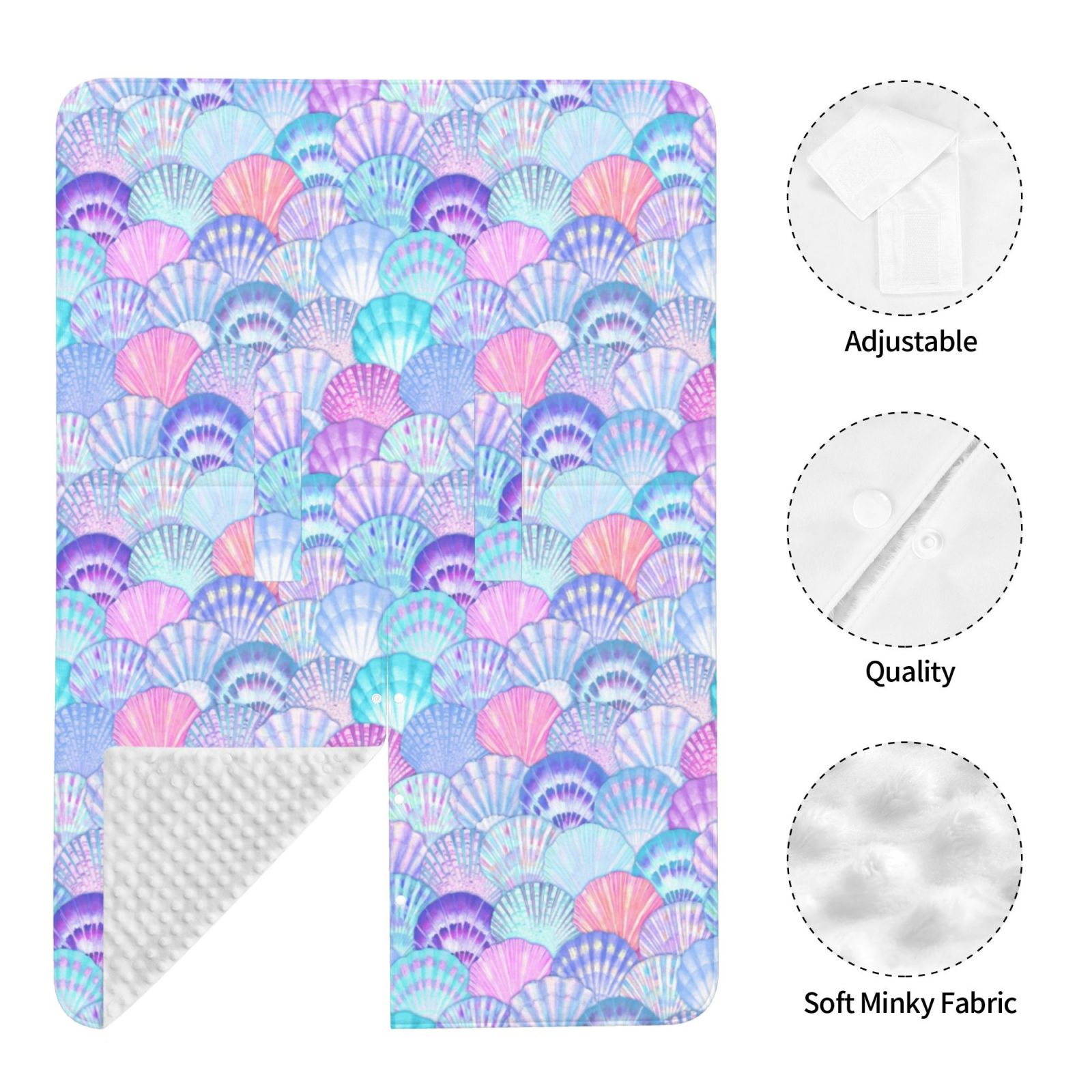 Car Seat Cover Baby - Watercolor Sea Shells 1 Breathable Infant Car Seat Cover for Baby Carseat, Lightweight Comfort Baby Essentials Must Haves Newborn Stuff for Girl Boy