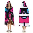 thumbnail image 3 of Hello Kitty Blanket Hoodie, Wearable Blanket, Cloak Hooded Throw Blanket, Soft Warm Fluffy Blankets for Bed Couch Sofa, 3 of 8