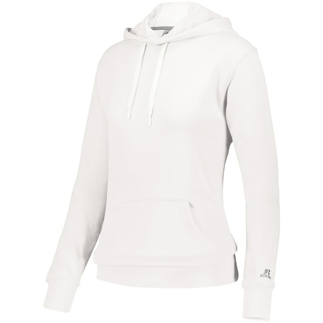 Russell Athletic Womens Lightweight Hooded Sweatshirt, 2XL, White