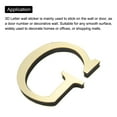 thumbnail image 4 of Uxcell 3D Acrylic Alphabet Mirror Wall Stickers Letter G Self Adhesive Letter Sign for Home Decoration Light Gold, 4 of 7