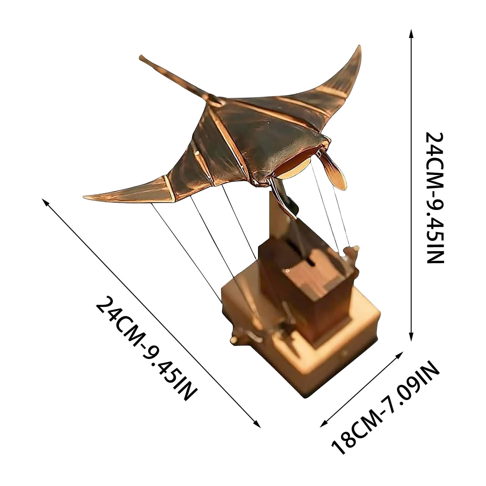 Automata Mechanical Figura Decorativa De Mantarraya De Madera Con Movimiento Biónico - Artesanía Manual, Ideal Para Decoración Costera O Moderna Ornamento Madera Marina Escritorio Automata Mechanical Figura Decorativa De Mantarraya De Madera Con Movimiento Biónico - Artesanía Manual, Ideal Para Decoración Costera O Moderna Ornamento Madera Marina Escritorio