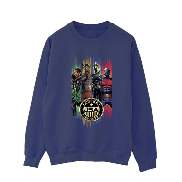 DC Comics Sweat-Shirt Badge Doré Noir Adam JSA pour Hommes
