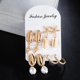 thumbnail image 3 of Juego de 4 pares de pendientes de concha shaofei estilo bohemio aleación de perla, 3 of 5