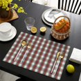 thumbnail image 7 of Placemats Set Of 4 Linen Machine Washable Table Placemats Christmas Red Green Grid Plaid Place Mats for Dining Table Kitchen, 7 of 7