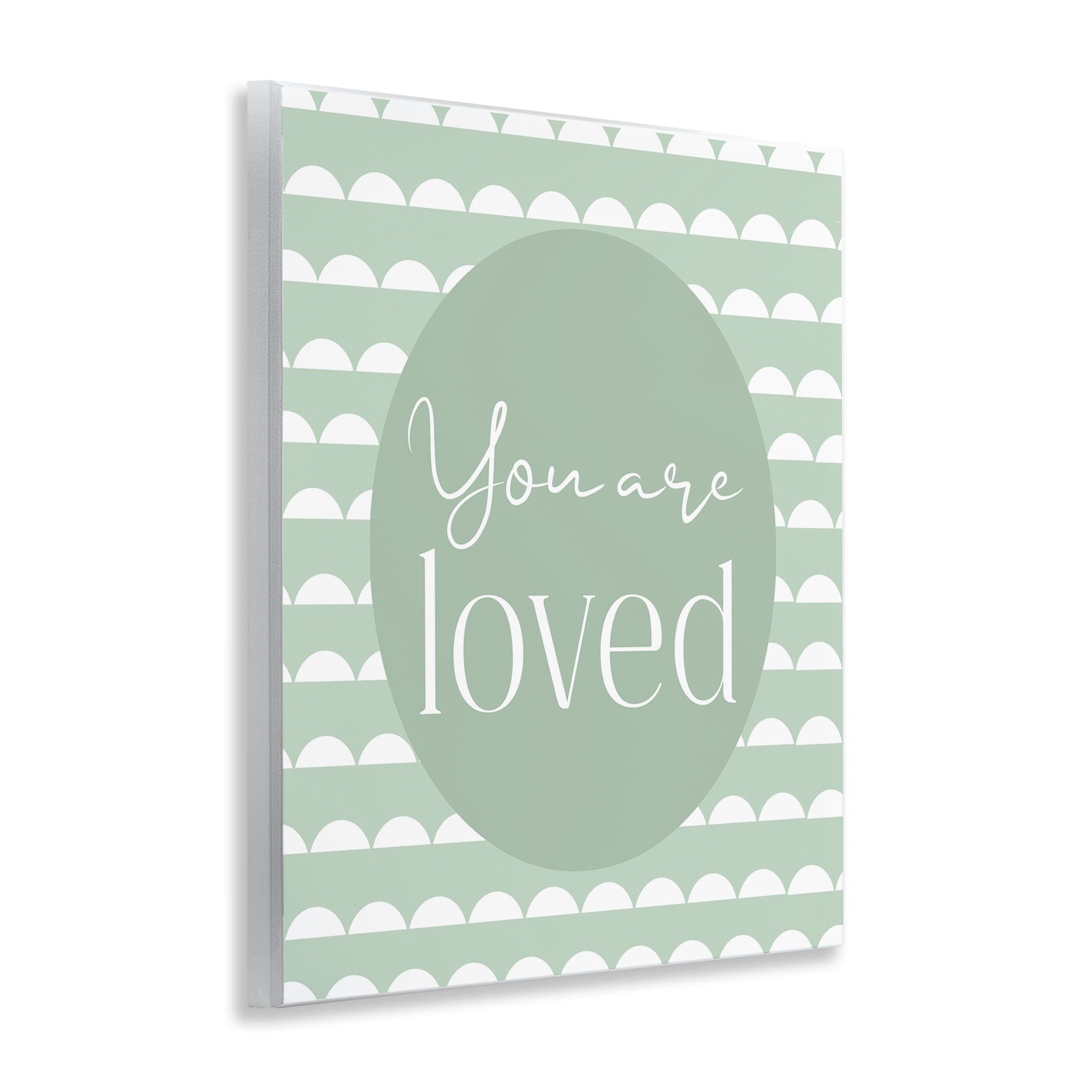 Stupell Industries You Are Loved Light Green Wall Plaque Art, design by Christine Simpson Art