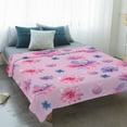 thumbnail image 4 of Spring Floral Blanket Soft Cozy Warm Throw Blanket for Couch, Plush Fuzzy Flannel Fleece Blankets for Sofa, Summer Botanical Purple Pink Flower Bed Blankets Lightweight Gifts for Women, 50"x80", 4 of 9