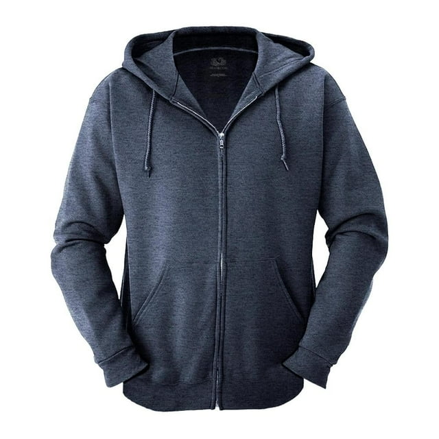 Sudadera Fruit of the Loom Talla M con Cierre Gris Oscuro