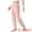 Pink, variant on DARING DIVA Women's Fleece Fuzzy Elastic Waistband Lounge Pants XS White