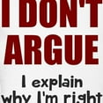 thumbnail image 3 of CafePress - I Don't Argue - Women's Light Pajamas, 3 of 4