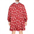 thumbnail image 2 of Wearable Oversized Blanket,Red Christmas Tree Pattern Wearable Blanket Hoodie for Adults,Cozy Hooded Blankets with Super Pockets,Super Warm Fuzzy Pullover for Women & Men, 2 of 6