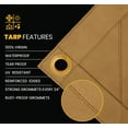 thumbnail image 2 of PROTARP Extreme Heavy Duty WaterProof Canvas Tarp 20 oz, UV Resistant Tarpaulin Cover with Rustproof Brass Grommets, Multipurpose for Canopy, Roof, Camping, Wood Pile (Tan 8'X16'), 2 of 7