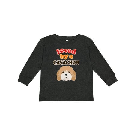 

Inktastic Cavachon Dog Gift Boys or Girls Long Sleeve Toddler T-Shirt