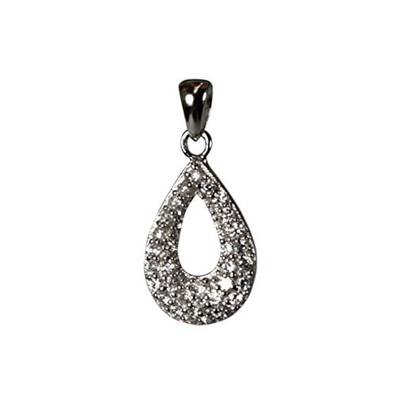Peach Couture Pendentif Cristal en Argent Sterling Délicat pour Femmes