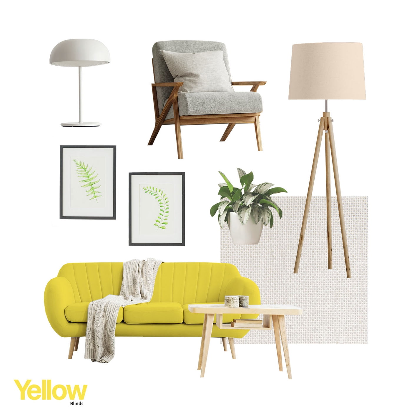 Yellow Blinds Cordless Sheer Roman Shade, Pacific White - 47"W X 64"H