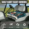 thumbnail image 3 of Yuyamidu Santa Claus Golf Cart Seat Covers with Front Pockets, Xmas Tree Golf Cart Towel Seat Covers for 2 Passenger Seats, Christmas Club Car Accessories, 3 of 7