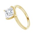 thumbnail image 2 of Pompeii 5Ct Asscher Solitaire Moissanite Engagement Ring in White Yellow or Rose Gold (,), 2 of 4