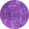 thumbnail image 1 of Ahgly Company Indoor Round Oriental Purple Industrial Area Rugs, 8' Round, 1 of 4
