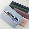 thumbnail image 4 of Bolso de mujer Cartera larga de mujer Bolso de moda para mujer Cartera fina para estudiantes Monedero con hebilla simple, 4 of 6