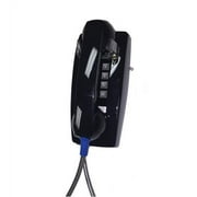 Cortelco TeleDynamics ITT-2554-ARC-BK Wall Phone with Armored Cord- Black