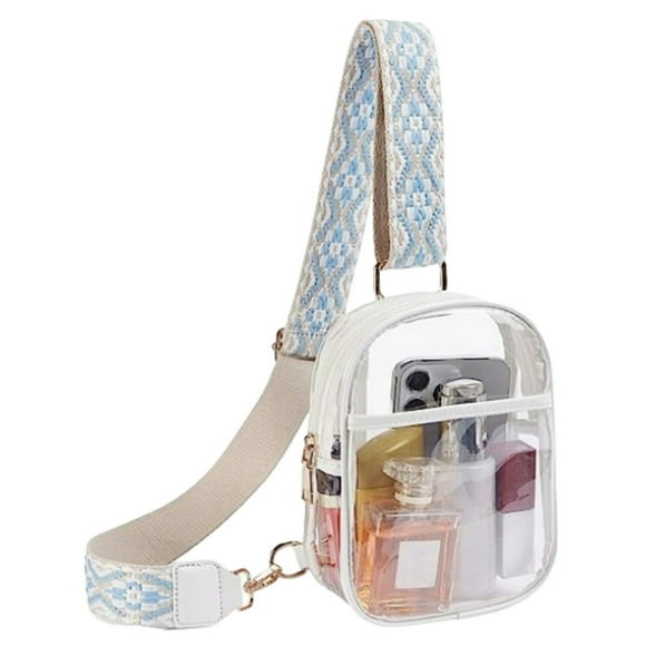 AMERTEER Clear Crossbody Purse Transparent Crossbody Bag Stylish Waterproof Shoulder Purse for Women Ideal for Concerts Festivals