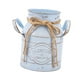 thumbnail image 2 of Jarrón de jarra de leche Jarrón decorativo de flores Maceta de metal de hierro Centro de mesa con Azul, 2 of 9