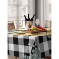 thumbnail image 6 of Sunflower Table Cloth, Waterproof Tablecloth for Rectangle Tables, Gnomes Black White Checkered Farmhouse Reusable Washable Fabric Table Cover for Restaurant Kitchen Dining Tables 60"x84", 6 of 9