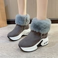 thumbnail image 2 of WEAIXIMIUNG Bottes Western pour Femmes Mode Hiver en Daim Bottines Chaudes Confortables avec Tempérament, 2 of 8