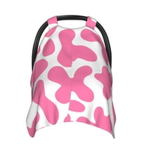 Car Seat Cover Baby - pink cow print cute Breathable Infant Car Seat Cover for Baby Carseat, Lightweight Comfort Baby Essentials Must Haves Newborn Stuff for Girl Boy