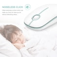 thumbnail image 4 of VIVEFOX Wireless Mouse for Laptop, 2.4G Ultra Thin Silent Mouse, with USB Nano Receiver Portable Mobile Optical Cordless Mouse for Laptop, PC, Computer, Mac(Green and White), 4 of 7