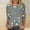 Gray, variant on SOOMLON 3/4 Sleeve Blouses for Women Plus Size Tunic Cotton Tops Dressy Casual Crewneck Shirts Funny Daisy Print T Shirts 2025 Trendy Spring Summer Ladies Tops Loose Fit Outfits Pullover Gray XL