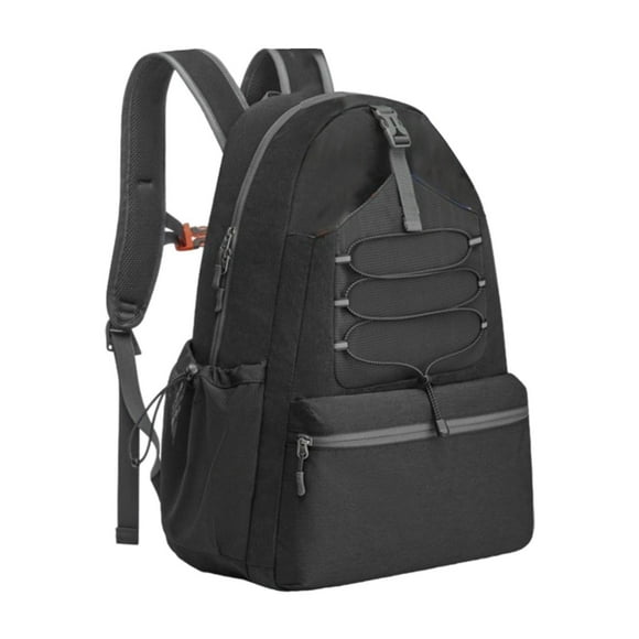 Lipstore Tennis Bag Smooth Zipper Large Pickleball Backpack with Shoulder Strap Sport Bag Black