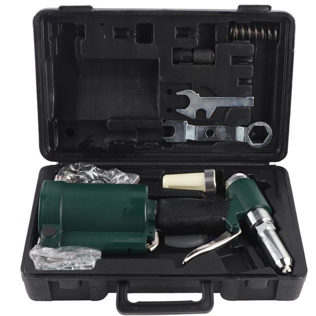 Riveteuse Pneumatique de Qualité Industrielle, Système de Rivet à Aspiration Automatique, Entrée d'Air Rotative à 360 Degrés, Assemblage à Haute Vitesse, Bien Emballé avec Outils et Accessoires Essentiels