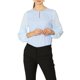thumbnail image 5 of BLUSA DE CHIFFON PARA MUJERES INSPIRE CHIC CON ESCOTE EN FORMA DE LLAVE Y MANGAS PATCHWORK, TOP ELEGANTE PARA TRABAJO, TAMAÑO XS, AZUL CLARO, 5 of 8