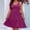 Wine plus size boho dress a1, variant on Uscallm Plus Size Women's Round Neck Sleeveless Flowy A-Line Mini Dresses Boho Solid Casual Swing Ruffle Loose Party Dresses, Sky Blue 3XL