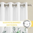 thumbnail image 6 of Green Blooms Floral Kitchen Curtains Window Panels, Farmhouse Spring Flowers Botanical Insulated Window Treatment Curtain, Grommet Curtains for Bedroom/Living Room/Bathroom, 2 Piece 42"Wx63"L, 6 of 8
