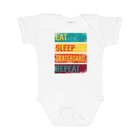 

Inktastic Skateboarding Eat Sleep Skateboard Repeat Gift Baby Boy or Baby Girl Bodysuit