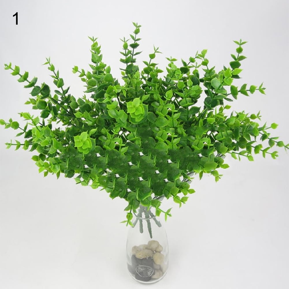 Artificial Greenery Leaves Fake Green Plants Bush Indoor Outdoor Decoration 1PC 