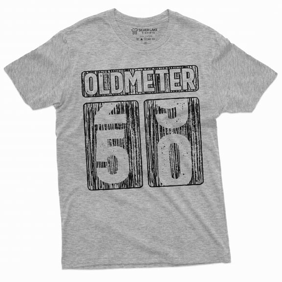 Men's 50th Birthday celebration anniversary T-shirt Funny Tee Odometer age Dad Grandpa gift Tee shirt
