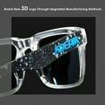 thumbnail image 4 of Brand New 3D Logo Square Polarized Sunglasses Vacationing Driving Sun Glasses Real Coating Lense KD332 C10Mirrored Blue, 4 of 6