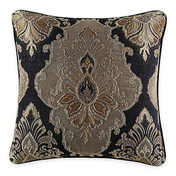 J. Queen New York Bradshaw Black Square Throw Pillow in Black