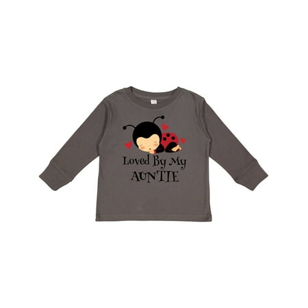 

Inktastic Loved by My Auntie Ladybug Gift Toddler Boy or Toddler Girl Long Sleeve T-Shirt