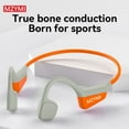 thumbnail image 2 of Wireless True Bone Conduction Headphones IPX6 i18PRO Open-Ear Painless Waterproof Bluetooth5.4 Headset HiFi Earphones for Sports, Running, Gym, Hiking, Cycling （Orange）, 2 of 4